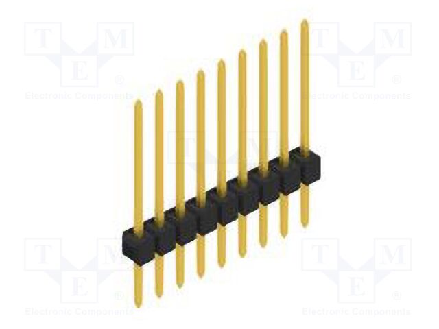 Connector: pin strips; pin header; male; PIN: 9; 2.54mm; THT; 1x9