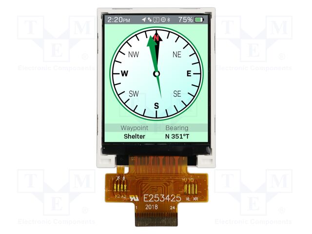 Display: TFT; 128x160; Illumin: LED; Window dimensions: 29x36mm