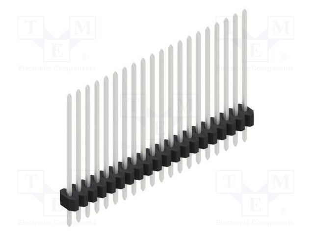 Connector: pin strips; pin header; male; PIN: 20; 1.27mm; THT; 1x20