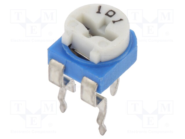Potentiometer: mounting; single turn,horizontal; 100Ω; 100mW
