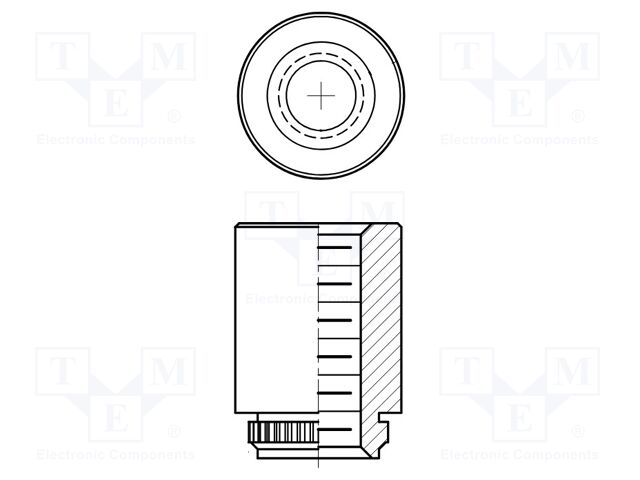 Spacer sleeve; 1.65mm; Int.thread: UNC4-40; cylindrical; push-in