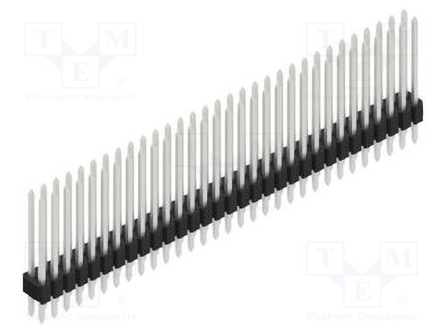 Connector: pin strips; pin header; male; PIN: 62; 1.27mm; THT; 2x31
