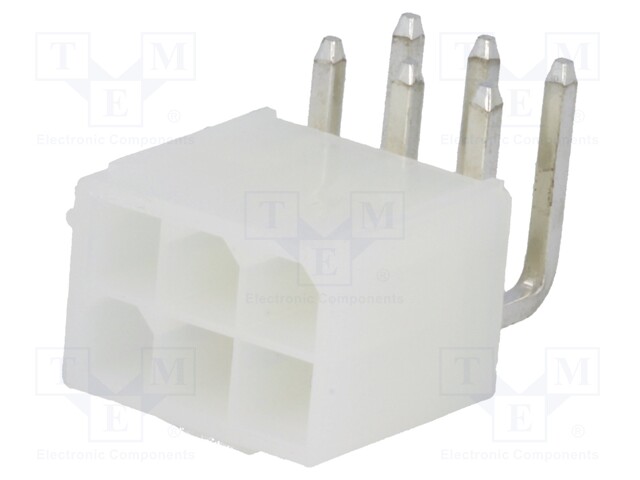 Socket; wire-board; male; N42G; 4.2mm; PIN: 6; THT; 600V; 9A; tinned