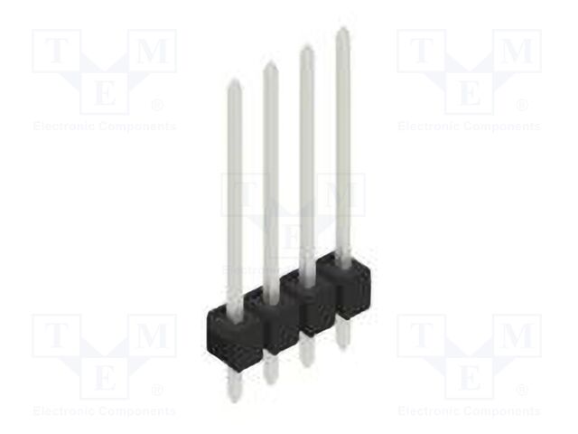 Connector: pin strips; pin header; male; PIN: 4; 2.54mm; THT; 1x4