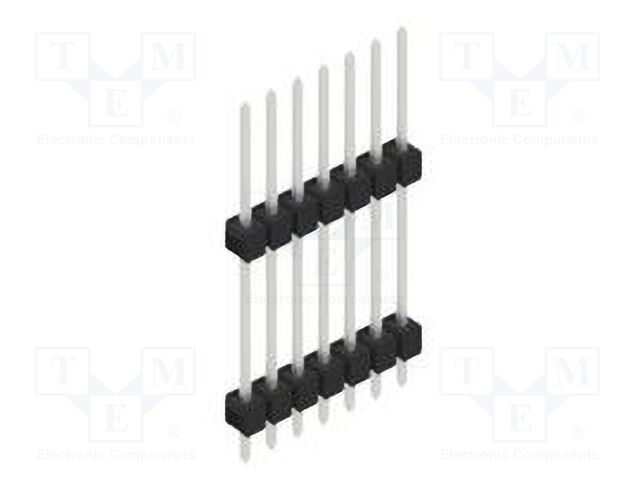 Connector: pin strips; pin header; male; PIN: 7; 2.54mm; THT; 1x7