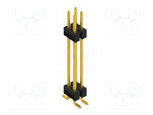 Connector: pin strips; pin header; male; PIN: 4; 2.54mm; SMT; 2x2
