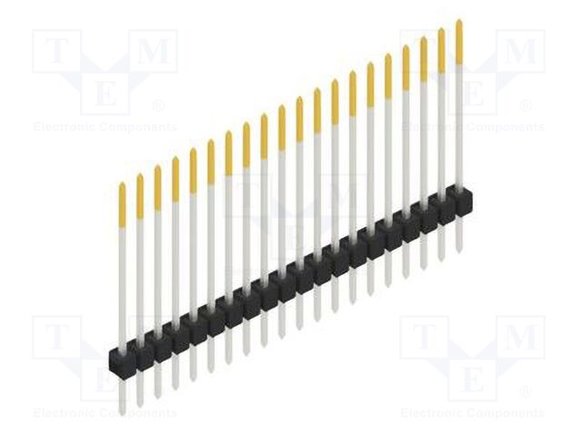 Connector: pin strips; pin header; male; PIN: 20; 2.54mm; THT; 1x20