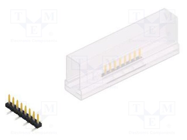 Connector: pin strips; pin header; male; PIN: 8; 2mm; SMT; 1x8; 100V