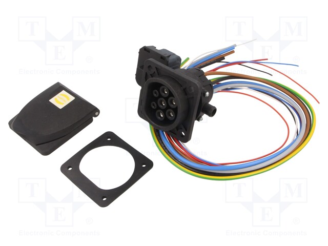 Connector: eMobility; 0.7m; three-phase; 5x6mm2+2x0,75mm2; 32A