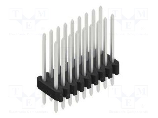 Connector: pin strips; pin header; male; PIN: 18; 1.27mm; THT; 2x9
