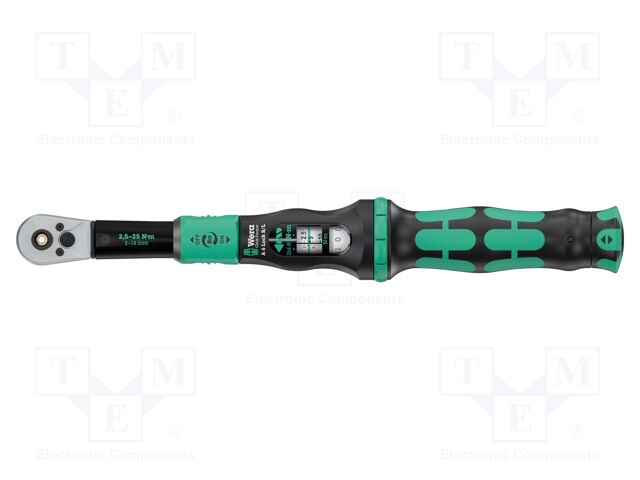 Wrench; torque; 299mm; 2.5÷25Nm; Mounting: 1/4",hexagonal