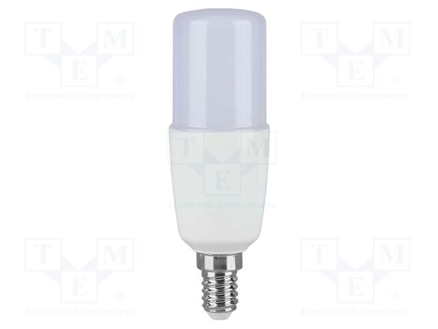 LED lamp; neutral white; E14; 220÷240VAC; 660lm; P: 7.5W; 230°; IP20