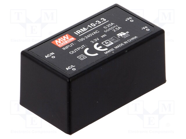 Power supply: switched-mode; modular; 8.25W; 3.3VDC; 2.5A; 40g