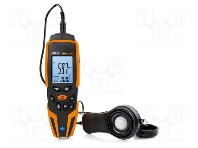 Light meter; 0,01÷400klx; 3%; -5÷40°C; 190x65x45mm