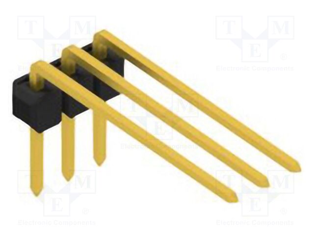 Connector: pin strips; pin header; male; PIN: 3; 2.54mm; THT; 1x3