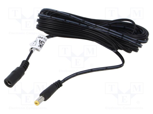 Cable; 2x0.52mm2; DC 5,5/2,1 plug,DC 5,5/2,1 socket; straight