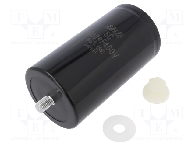 Capacitor: electrolytic; 6800uF; 400VDC; ±-20%; M5; 2000h; -25÷85°C