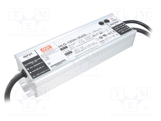 Power supply: switched-mode; LED; 187.2W; 36VDC; 33÷40VDC; IP65