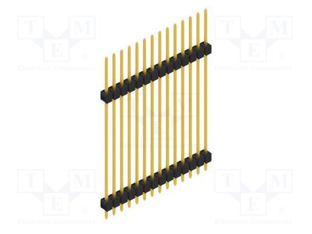 Connector: pin strips; pin header; male; PIN: 14; 2.54mm; THT; 1x14