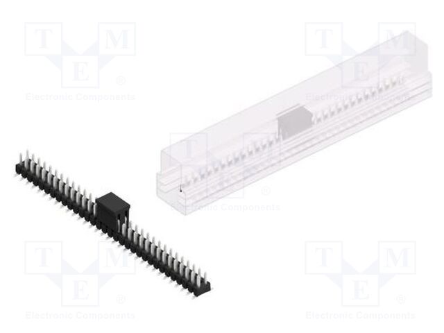 Connector: pin strips; pin header; male; PIN: 64; 2.54mm; SMT; 2x32