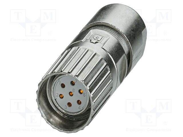 Connector: M23; plug; PIN: 7; soldering; straight; M23 PRO; 20A; 300V