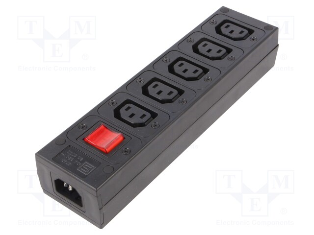 Connector: AC supply; splitter; 10A; 250VAC