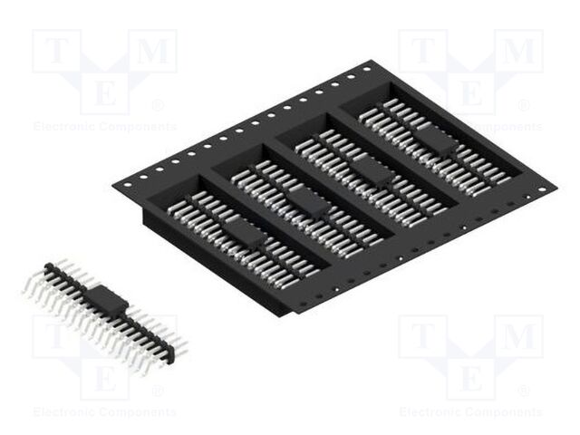 Connector: pin strips; pin header; male; PIN: 38; 2mm; SMT; 2x19