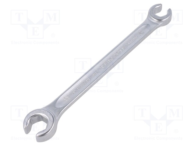 Wrench; flare nut wrench; 10mm,12mm; chromium plated steel