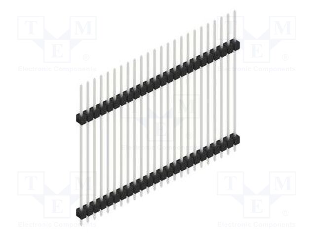 Connector: pin strips; pin header; male; PIN: 24; 2.54mm; THT; 1x24