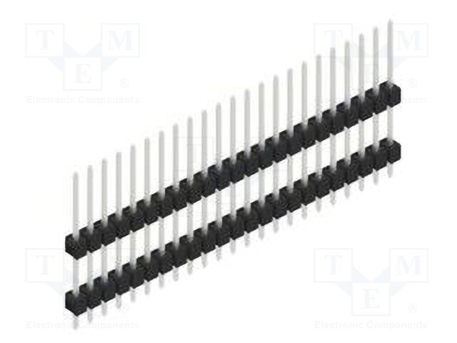 Connector: pin strips; pin header; male; PIN: 23; 2.54mm; THT; 1x23