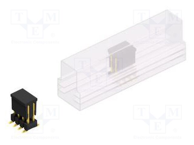 Connector: pin strips; pin header; male; PIN: 8; 2.54mm; SMT; 2x4