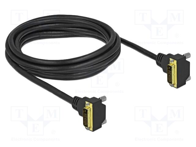 Cable; DVI-D (18+1) plug 90° up/down,both sides; dual link