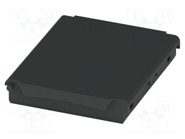 Cover; black; UL94V-0; BC 53,6; polycarbonate; snap-fastener
