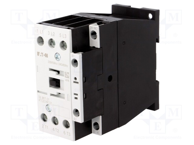 Contactor: 3-pole; NO x3; Auxiliary contacts: NC; 230VAC; 17A; 690V