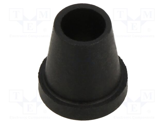 Grommet; caoutchouc; L: 14.8mm; -20÷80°C; Øcable: 7mm; black