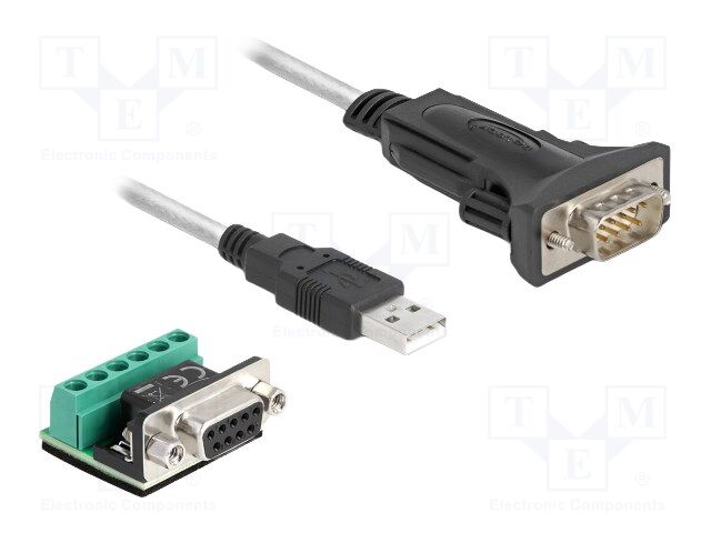 USB to RS485 converter; D-Sub 9pin plug,USB A plug; 1m; USB 2.0