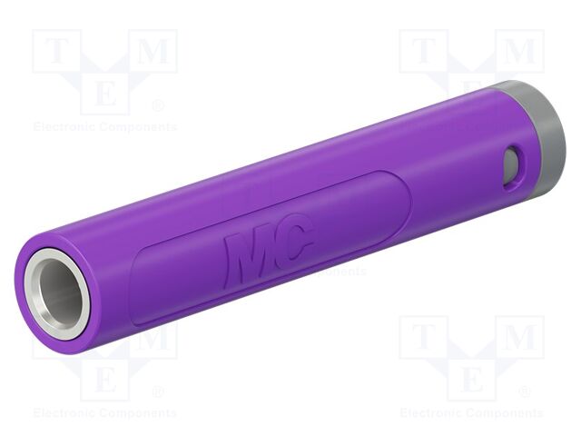 Connector: 4mm banana; socket; 19A; 30VAC; 60VDC; violet