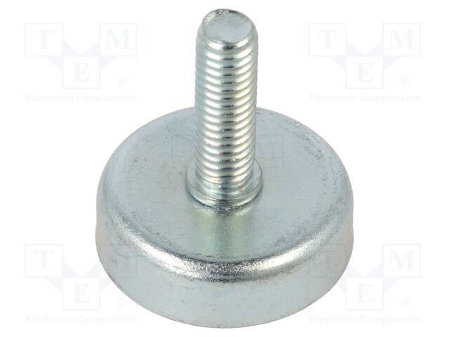 Magnet: permanent; hard ferrite; 40N; Ø: 25mm; H: 7mm; steel; steel