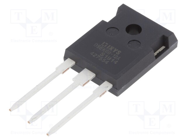 Diode: rectifying; THT; 1.2kV; 2x26A; Package: tube; TO247-3; 40ns