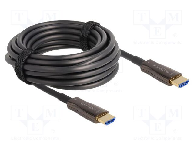 Cable; HDMI plug,both sides; TPU; metal; Len: 10m; black; 48Gbps