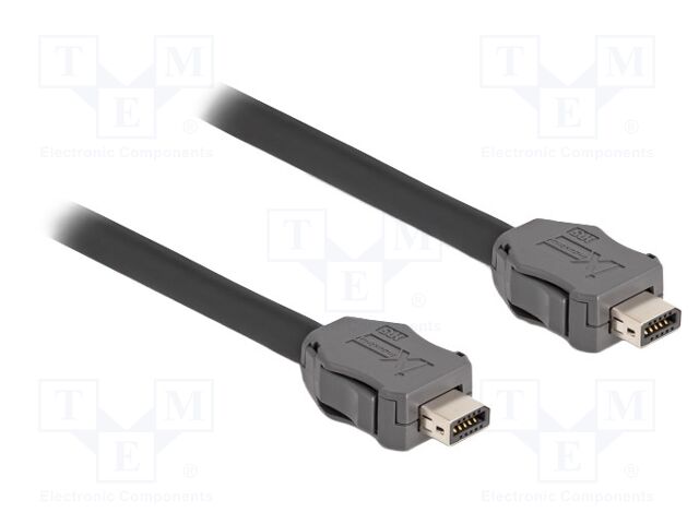 Cable; ix Industrial® (A-coded),connection 1: 1; 0.3m; Cu; Cat 7