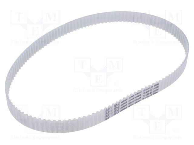 Timing belt; T5; W: 16mm; H: 2.2mm; Lw: 640mm; Tooth height: 1.2mm
