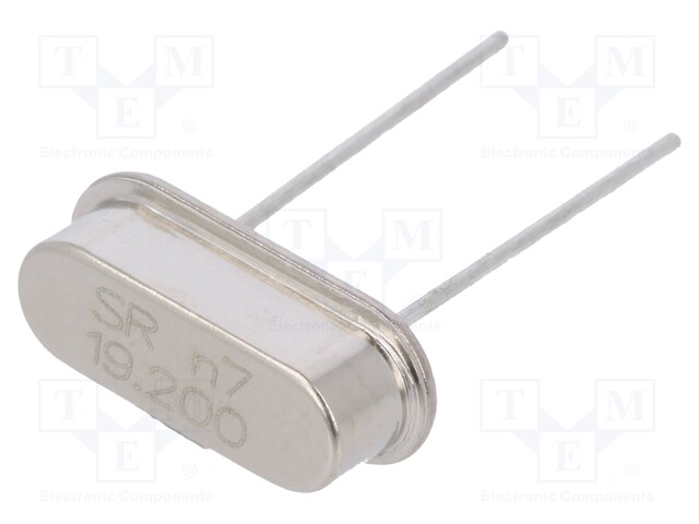 Resonator: quartz; 19.2MHz; ±30ppm; 20pF; THT; HC49-S