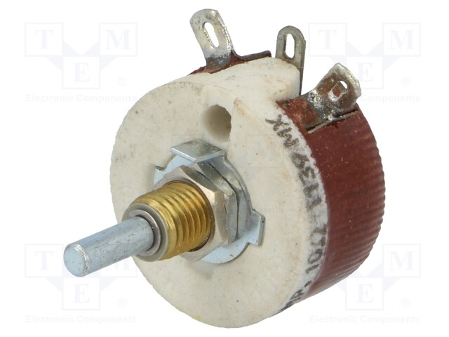 Potentiometer: shaft; single turn; 10Ω; 12.5W; 3.18mm; wirewound