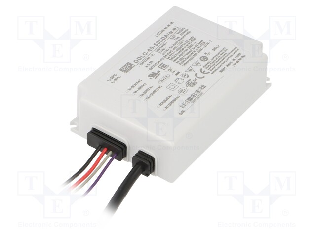 Power supply: switched-mode; Communication: DALI; LED; 45W; 500mA