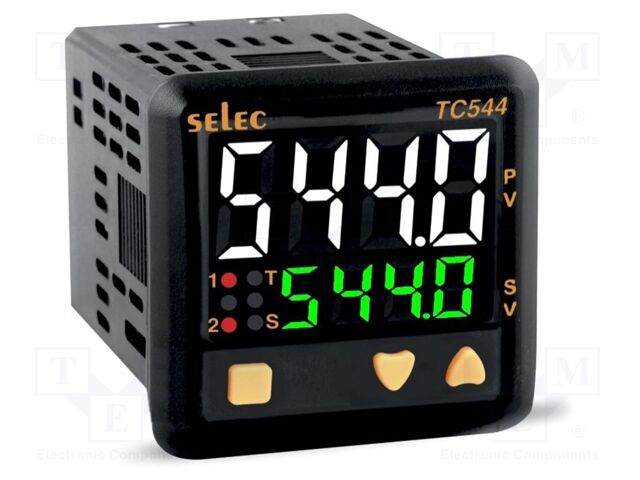 Meter: temperature controller; on panel; LED; 4 digit; Unit: °C,°F