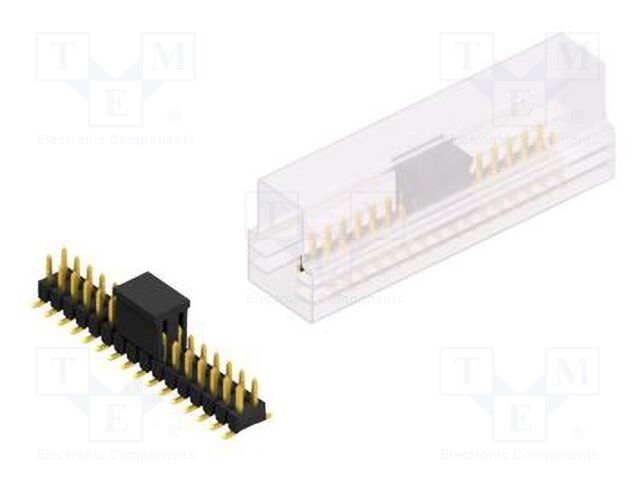Connector: pin strips; pin header; male; PIN: 32; 2.54mm; SMT; 2x16