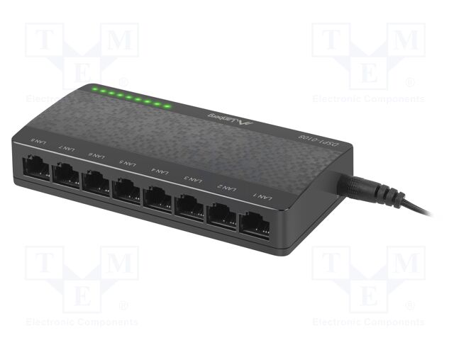 Switch Ethernet; PnP,LED status indicator; black; 1Gbps