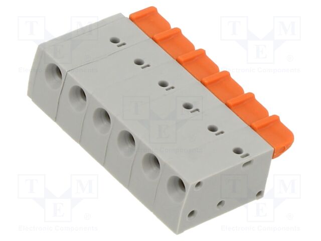 Connector: PCB terminal block; terminal; GB; 6A; PIN: 6; angled
