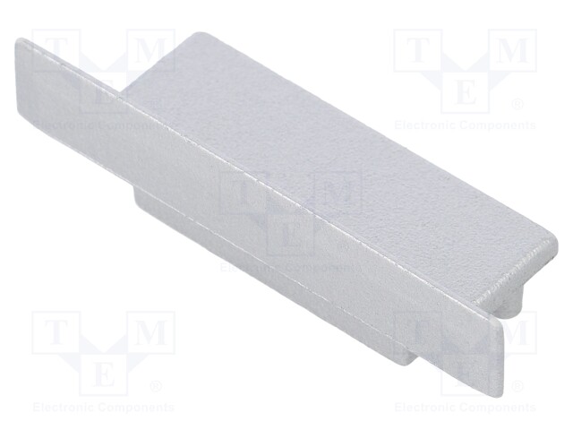 Cap for LED profiles; silver; ABS; Application: VARIO30-06